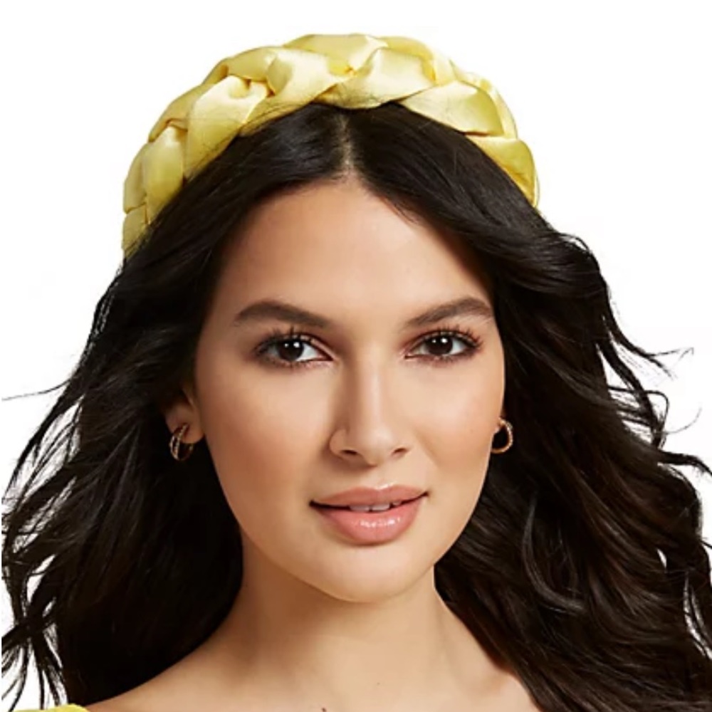 Light Yellow Braided Headband - Picture 2 of 5